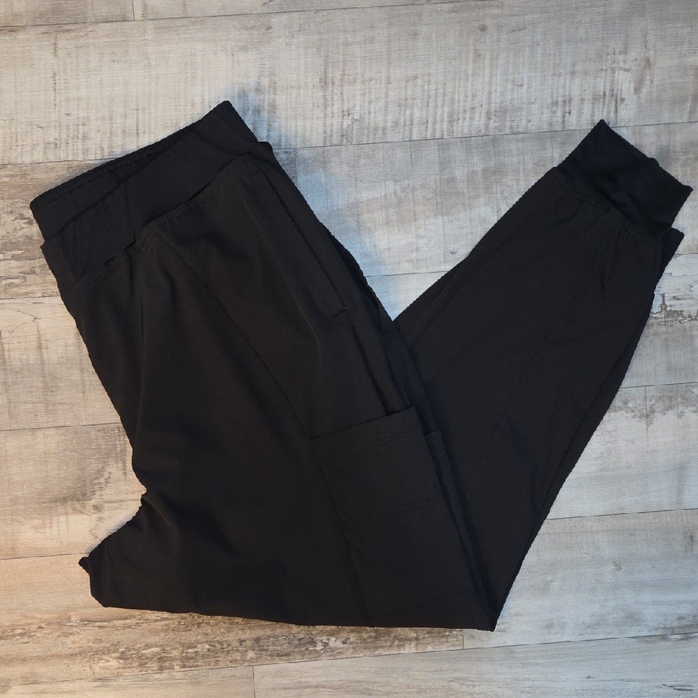 Med Couture Womens Charcoal Jogger Pants